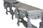 Antique Hand-Carved French Rococo-Style Entryway Tables Pair image 2