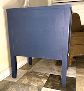 Navy floral end table image 10