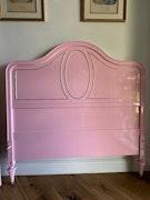 1920s French bed frame, 3/4 bed, high gloss Pink Peony image 7