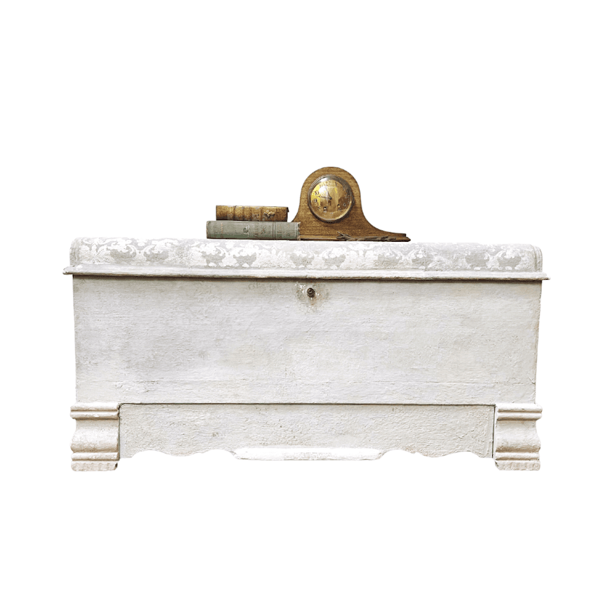 Lane Cedar Chest in Plaster Wrap and Milk Paint image 1