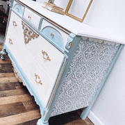 Art Nouveau Milk Paint and Plaster Dresser image 2