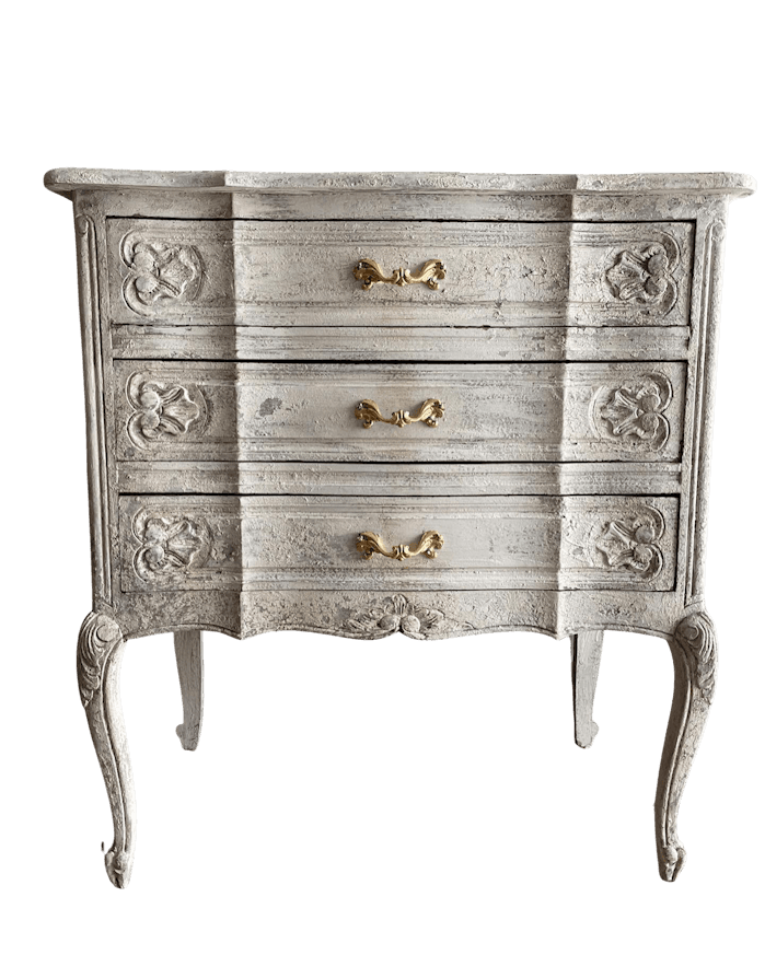 French Louis XV Style Oak 3 Drawer Chest Night stand image 1