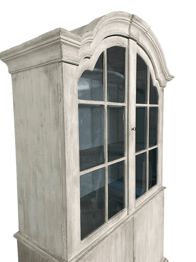 Gustavian Style Painted Zentique China Cabinet image 2