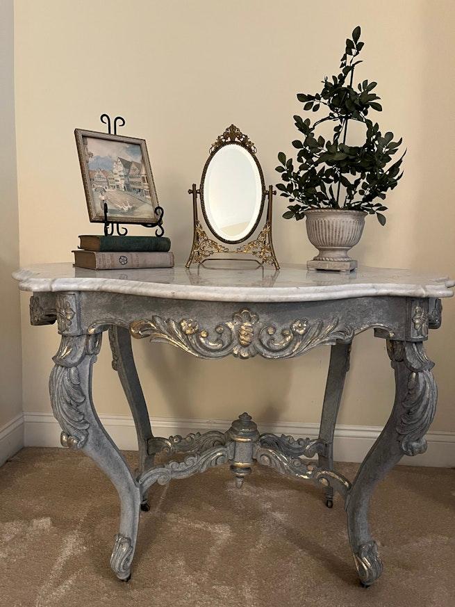 Antique French Rococo Style Table image 8