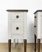 Pair of Matching Tall Skinny Nightstands image 9