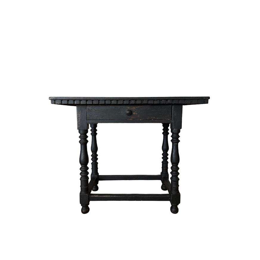 19th century Spanish Style Occasional Table Black image 1