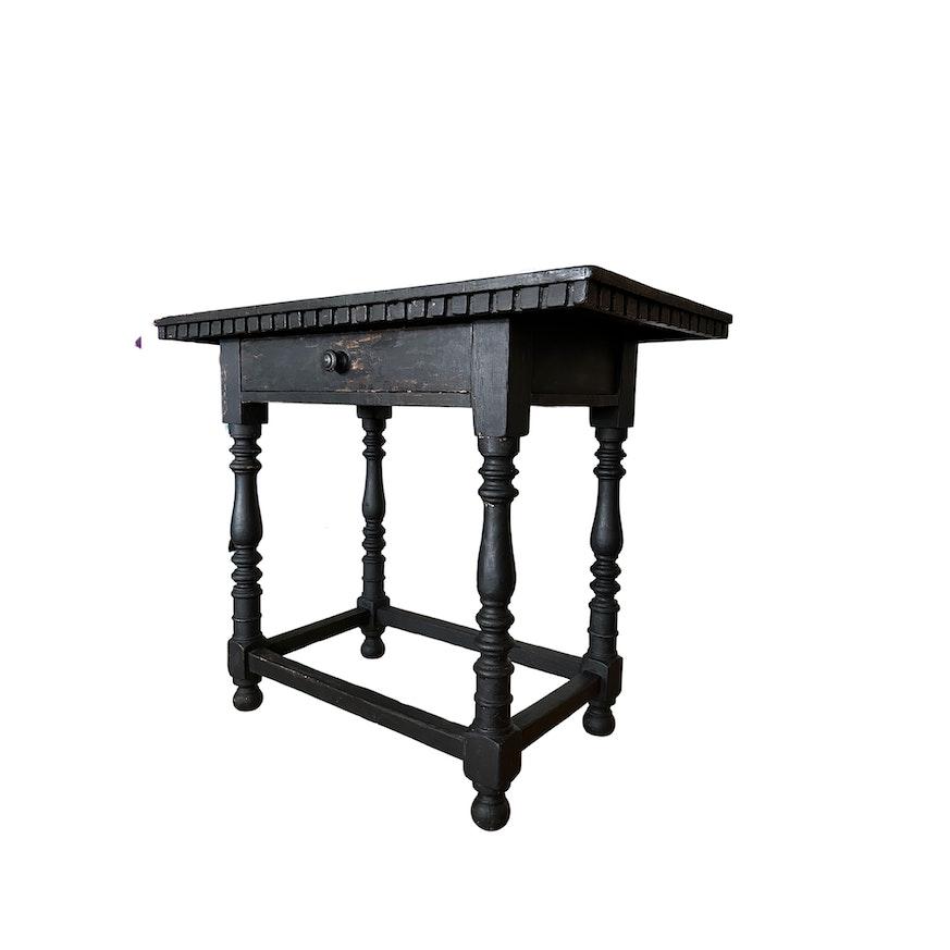 19th century Spanish Style Occasional Table Black image 4
