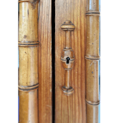 Antique Pine Faux Bamboo Armoire image 6