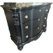 "Black Beauty" Ornately Carved Chest of Drawers image 5