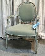 Green Louis XIV Arm Chair image 2