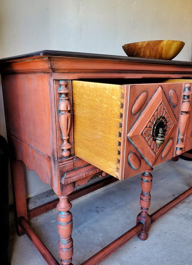 Rustic Patina Style Buffet Table image 12