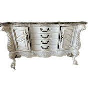 Elaborate Marble Top Buffet with Lion Claw feet image 1