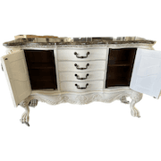 Elaborate Marble Top Buffet with Lion Claw feet image 2