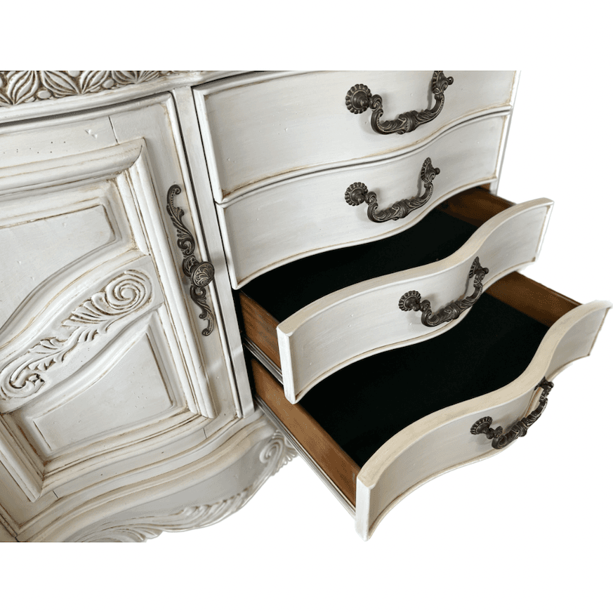 Elaborate Marble Top Buffet with Lion Claw feet image 3