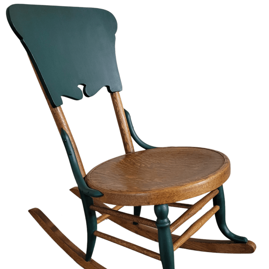 Antique Oak Petite Rocking Chair image 1