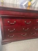 Burgundy Wine Hand Painted Stained Dresser image 4