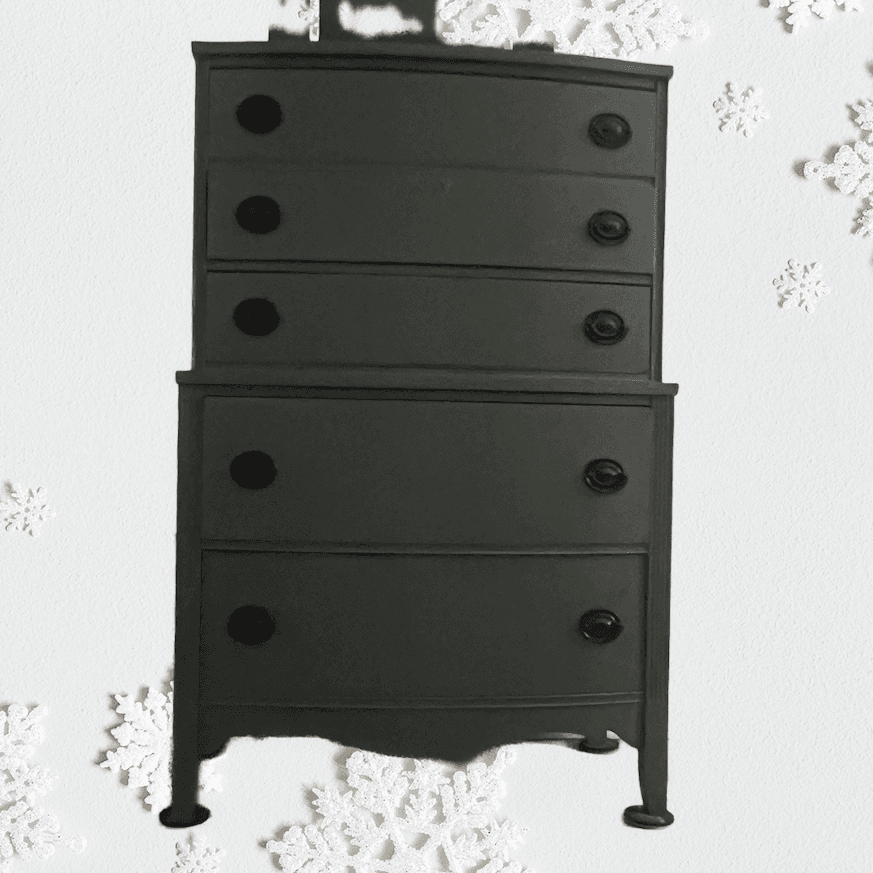 Contemporary Chest of Drawers Gray Mildly Distressed image 1