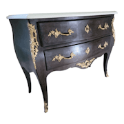 Refinished Louis XV Marble Top Commode with Gilt Ormolu image 2