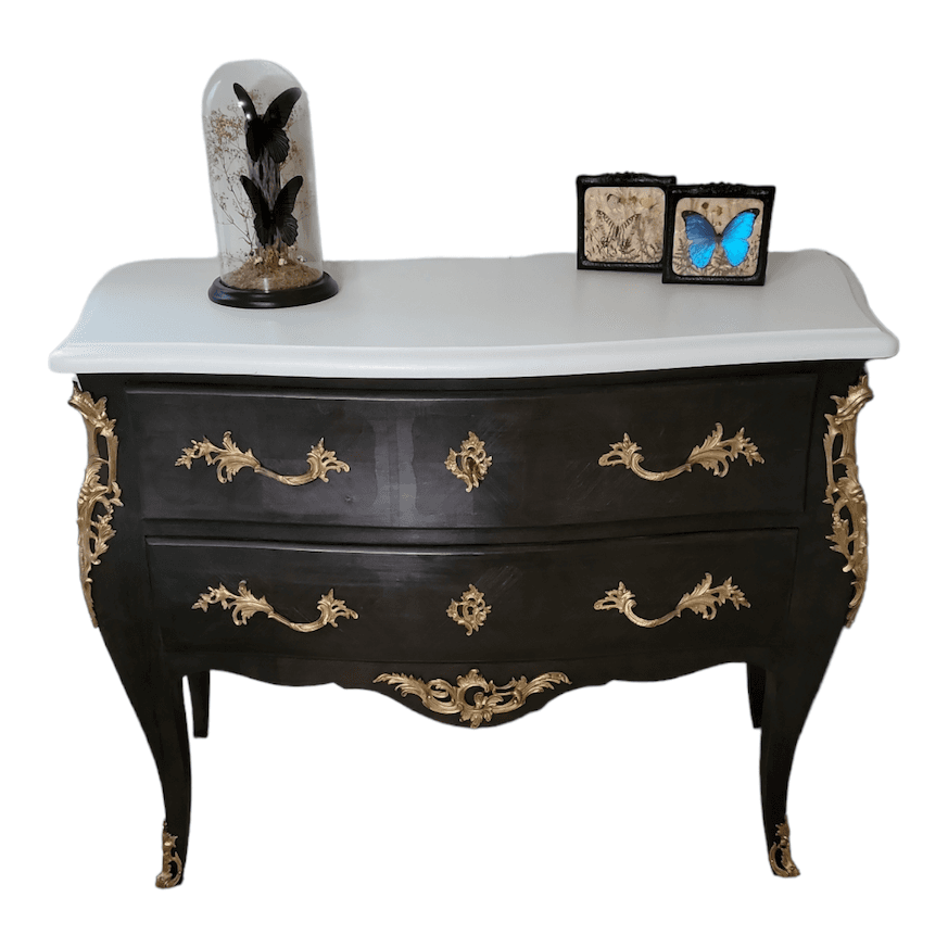 Refinished Louis XV Marble Top Commode with Gilt Ormolu image 3