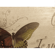 Old World Painted Storage Bench with French Butterfly Design image 7