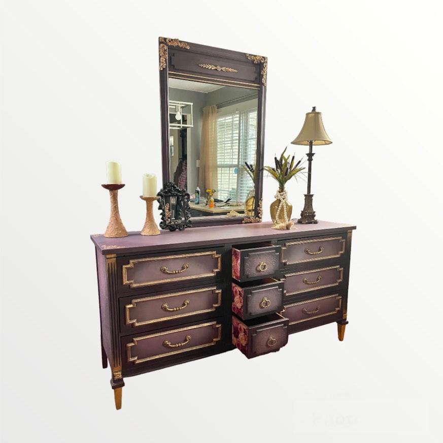 Dresser with matching mirror image 1