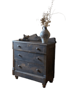 Black Smocked Maple Chest Of Drawers image 3