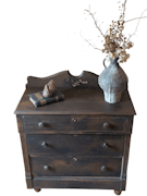 Black Smocked Maple Chest Of Drawers image 5