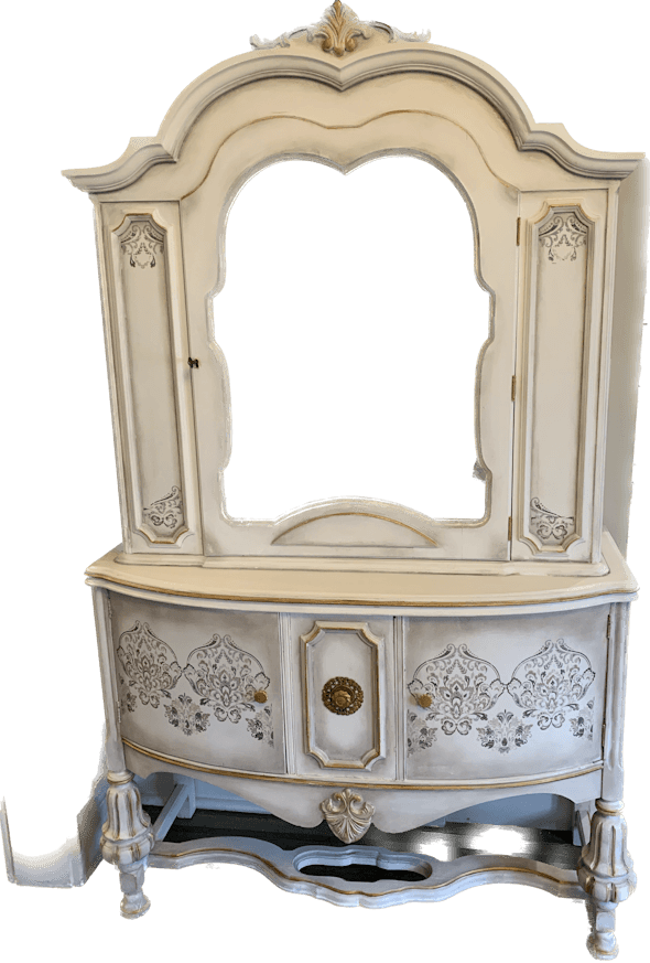Vintage French Provincial Display Cabinet image 1