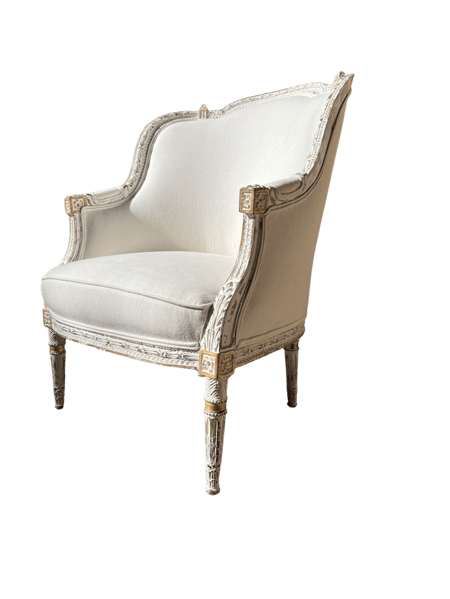 Upholstered Antique Chair image 1
