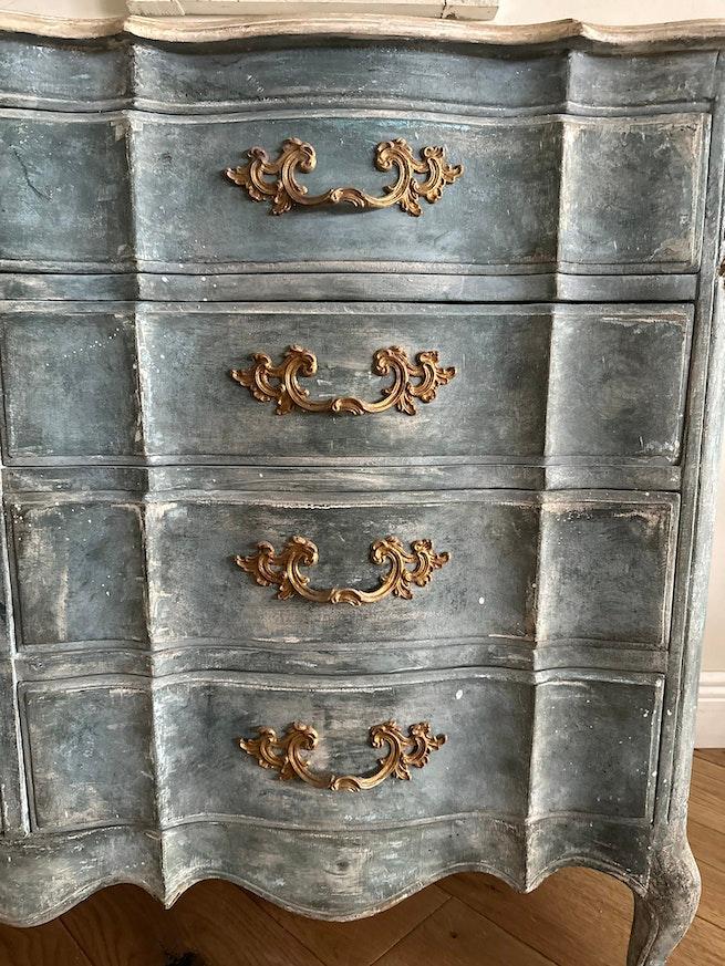Painted French Provincial Triple Dresser Blue image 6