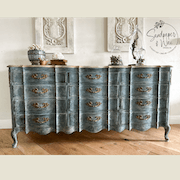 Painted French Provincial Triple Dresser Blue image 10