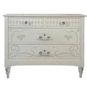 GLASS FOOTED CHEST of DRAWERS image 1