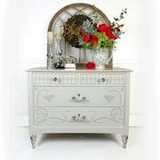 GLASS FOOTED CHEST of DRAWERS image 8