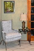 French Louis XVI Style Vintage High Back Bergere Chair image 10
