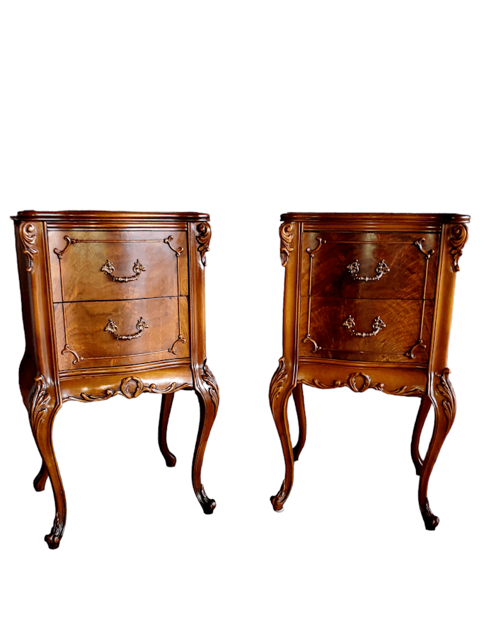 Set of Louis XV Style French Provincial nightstands image 1