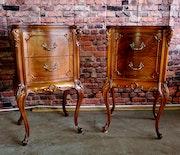 Set of Louis XV Style French Provincial nightstands image 11