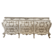 French Rococo Style Dresser in Gesso and Milk Paint image 1