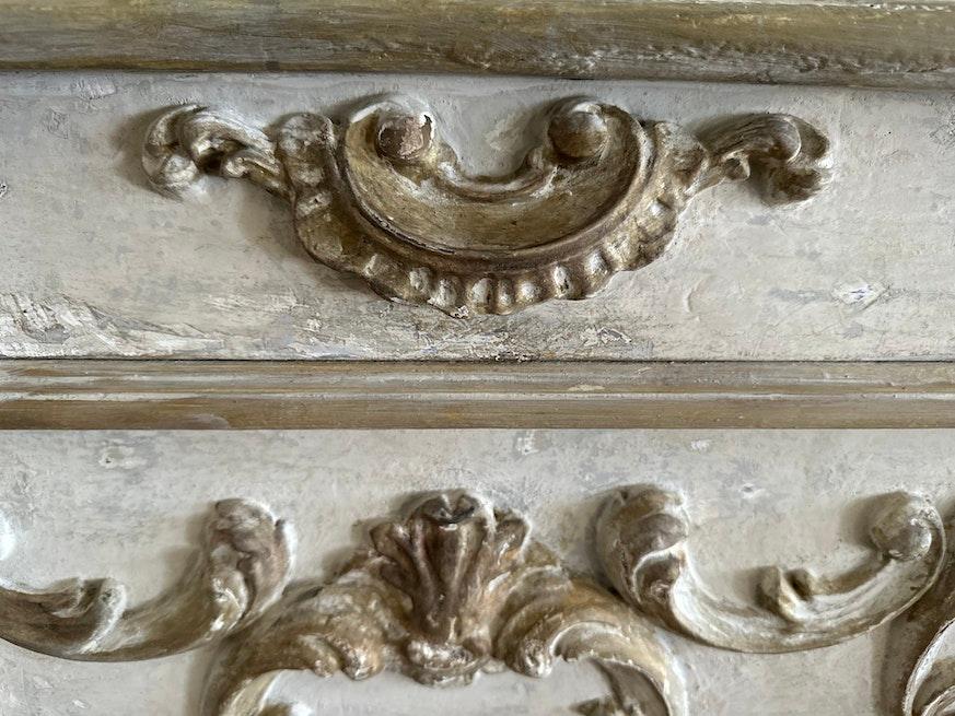 French Rococo Style Dresser in Gesso and Milk Paint image 9