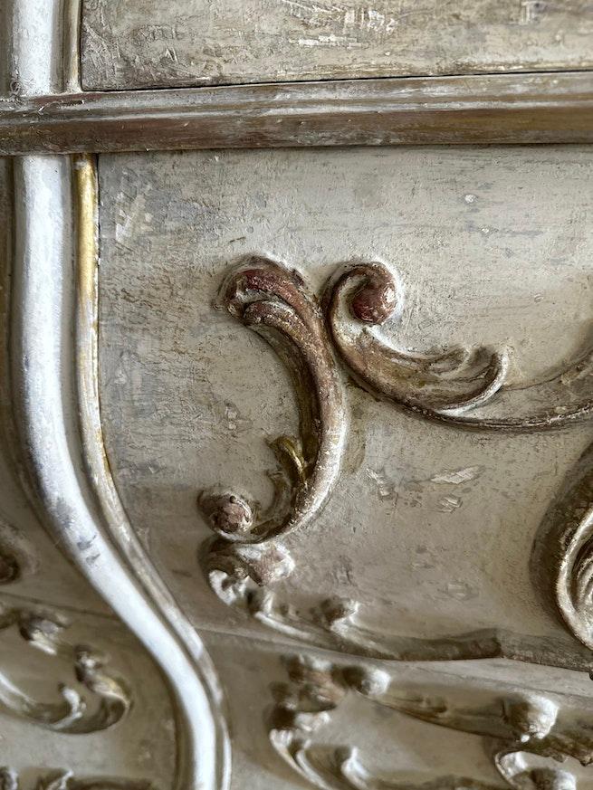 French Rococo Style Dresser in Gesso and Milk Paint image 10