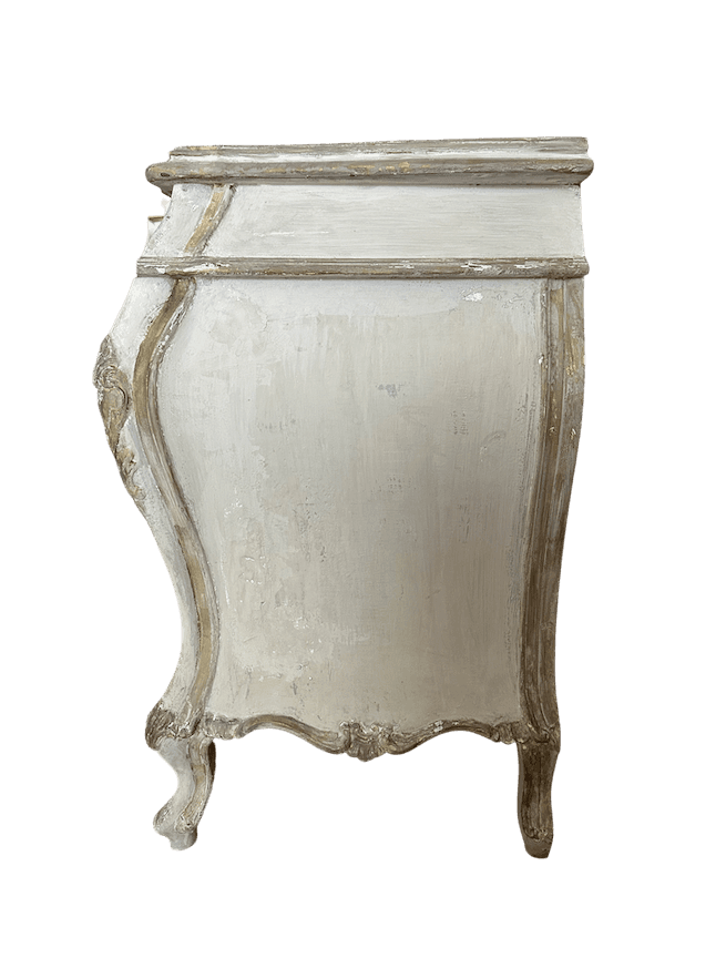 French Rococo Style Dresser in Gesso and Milk Paint image 15