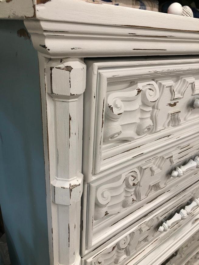 Ornate Vintage Chest of Drawers image 7