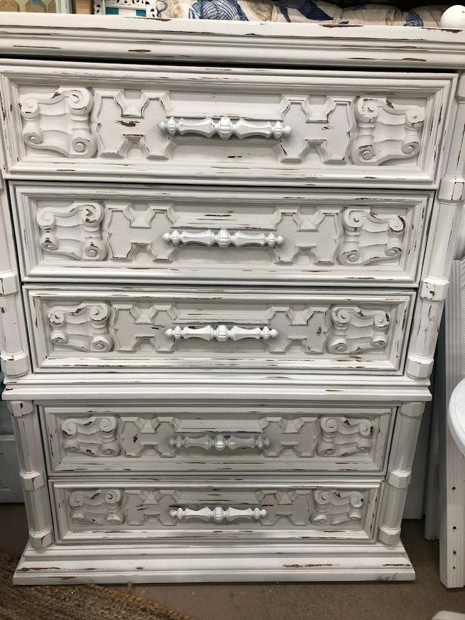 Ornate Vintage Chest of Drawers image 8