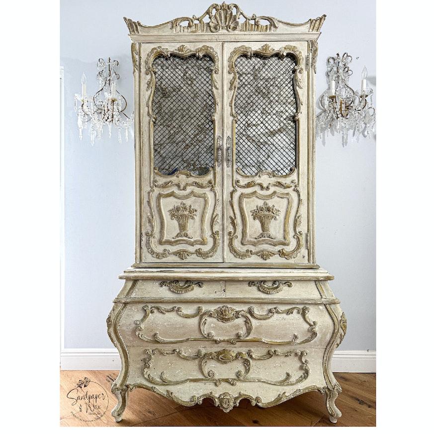 Mid Century French Rococo Style Armoire image 9