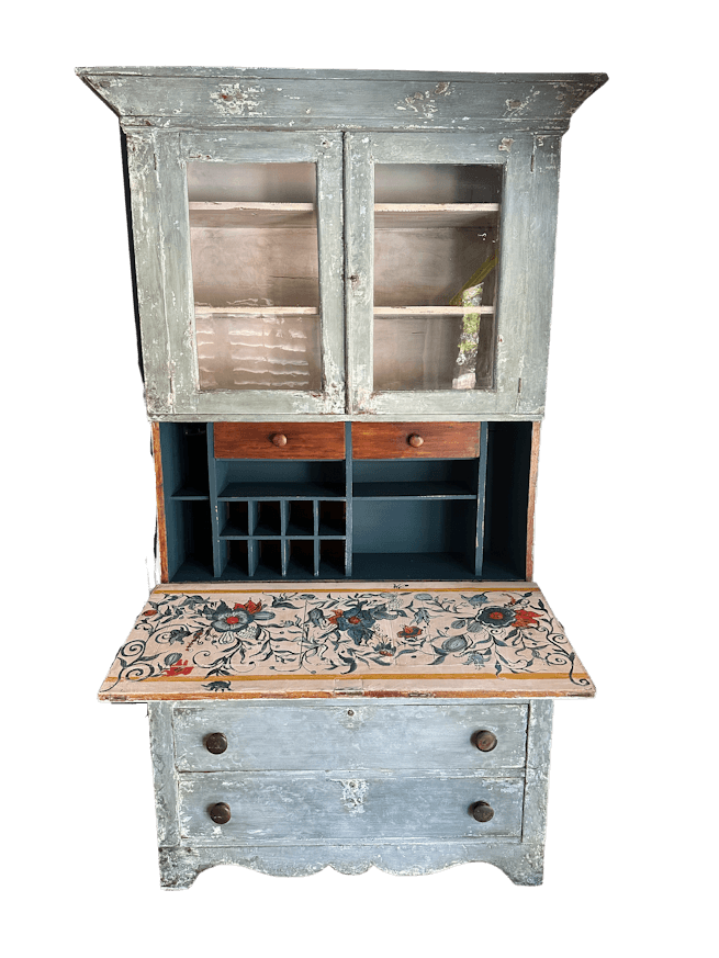 Rustic 19th Century Secretary Bookcase image 2