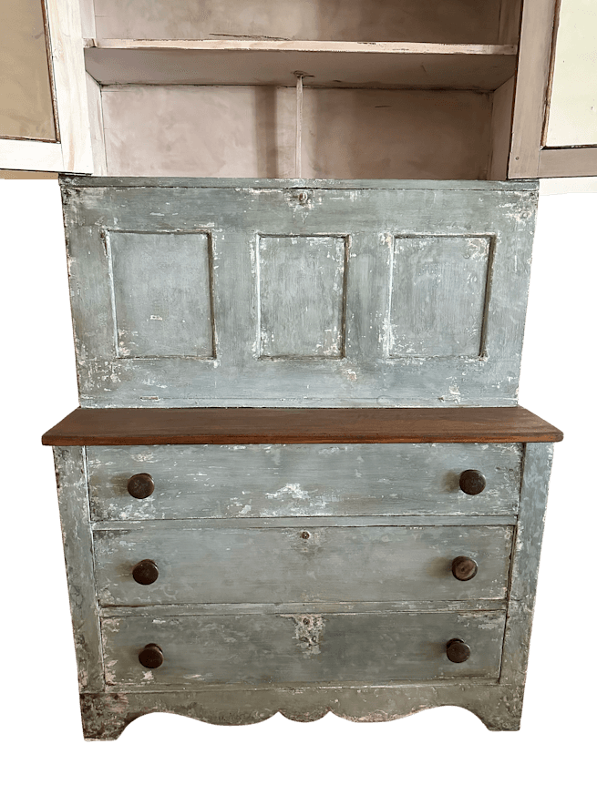 Rustic 19th Century Secretary Bookcase image 8