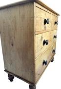 19th Century English Pine 2 Over 2 Chest of Drawers, Pair image 2