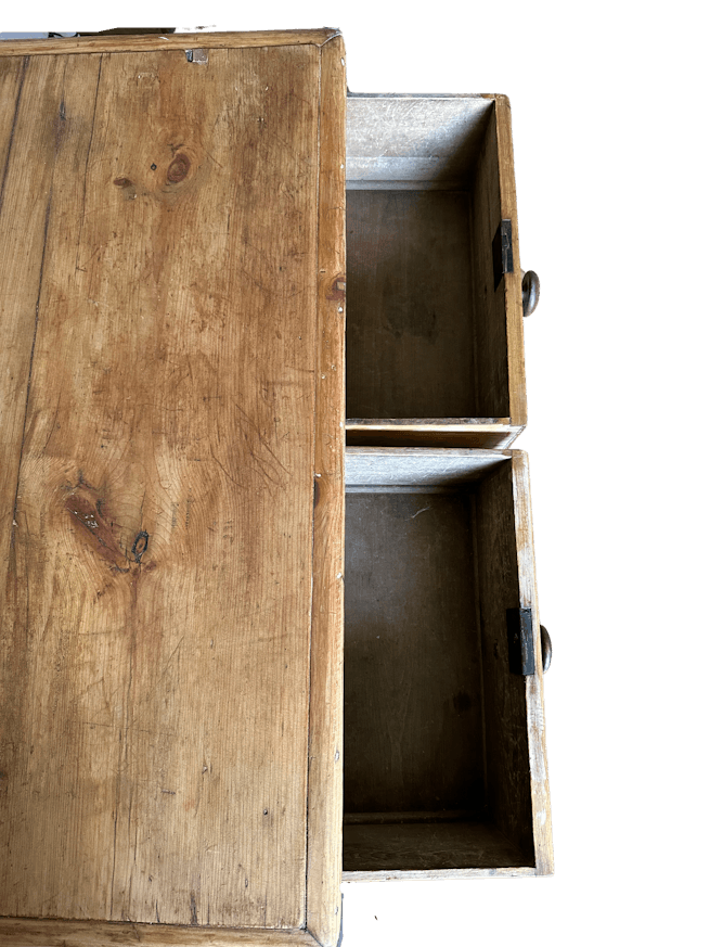 19th Century English Pine 2 Over 2 Chest of Drawers, Pair image 5