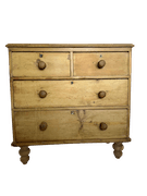 19th Century English Pine 2 Over 2 Chest of Drawers, Pair image 6