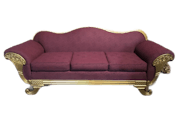 Violet and gold Victorian couch image 1