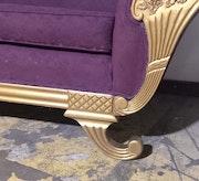 Violet and gold Victorian couch image 3